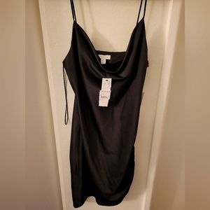Topshop Ruched Satin Mini Slip Dress